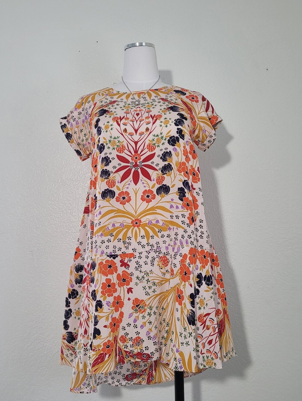 Free People Strawberry Fields Swingy Mini Dress Size X-Small